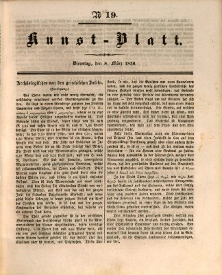 Morgenblatt für gebildete Stände. Kunst-Blatt (Morgenblatt für gebildete Stände) Dienstag 8. März 1836