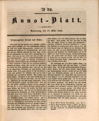 Morgenblatt für gebildete Stände. Kunst-Blatt (Morgenblatt für gebildete Stände) Donnerstag 17. März 1836