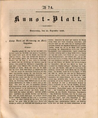 Morgenblatt für gebildete Stände. Kunst-Blatt (Morgenblatt für gebildete Stände) Donnerstag 15. September 1836