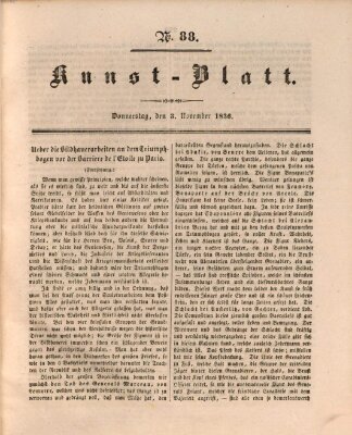 Morgenblatt für gebildete Stände. Kunst-Blatt (Morgenblatt für gebildete Stände) Donnerstag 3. November 1836