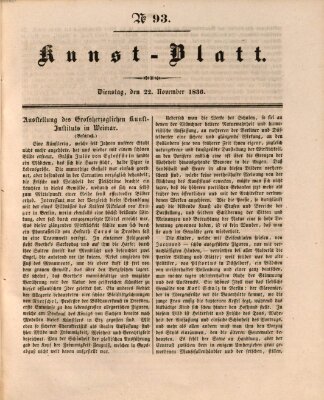 Morgenblatt für gebildete Stände. Kunst-Blatt (Morgenblatt für gebildete Stände) Dienstag 22. November 1836