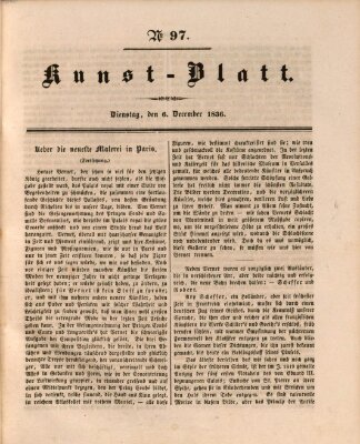 Morgenblatt für gebildete Stände. Kunst-Blatt (Morgenblatt für gebildete Stände) Dienstag 6. Dezember 1836