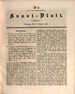 Morgenblatt für gebildete Stände. Kunst-Blatt (Morgenblatt für gebildete Stände) Dienstag 17. Januar 1837