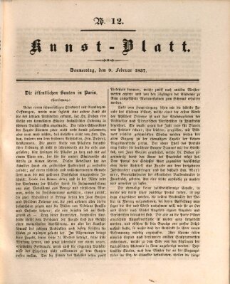 Morgenblatt für gebildete Stände. Kunst-Blatt (Morgenblatt für gebildete Stände) Donnerstag 9. Februar 1837