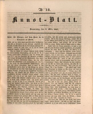 Morgenblatt für gebildete Stände. Kunst-Blatt (Morgenblatt für gebildete Stände) Donnerstag 2. März 1837