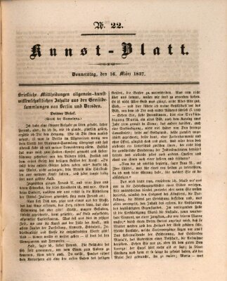 Morgenblatt für gebildete Stände. Kunst-Blatt (Morgenblatt für gebildete Stände) Donnerstag 16. März 1837