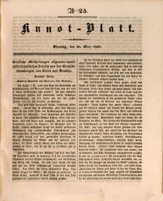 Morgenblatt für gebildete Stände. Kunst-Blatt (Morgenblatt für gebildete Stände) Dienstag 28. März 1837