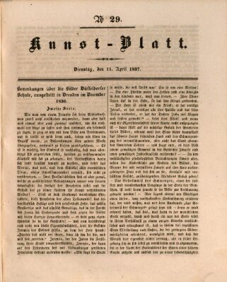 Morgenblatt für gebildete Stände. Kunst-Blatt (Morgenblatt für gebildete Stände) Dienstag 11. April 1837