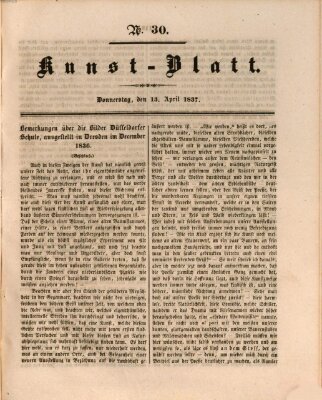 Morgenblatt für gebildete Stände. Kunst-Blatt (Morgenblatt für gebildete Stände) Donnerstag 13. April 1837