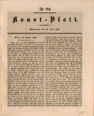 Morgenblatt für gebildete Stände. Kunst-Blatt (Morgenblatt für gebildete Stände) Donnerstag 20. April 1837