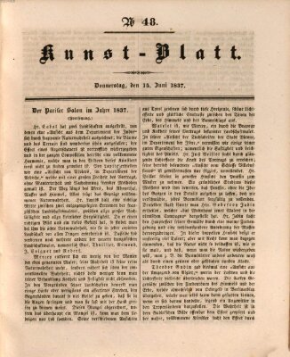 Morgenblatt für gebildete Stände. Kunst-Blatt (Morgenblatt für gebildete Stände) Donnerstag 15. Juni 1837