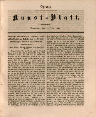 Morgenblatt für gebildete Stände. Kunst-Blatt (Morgenblatt für gebildete Stände) Donnerstag 22. Juni 1837