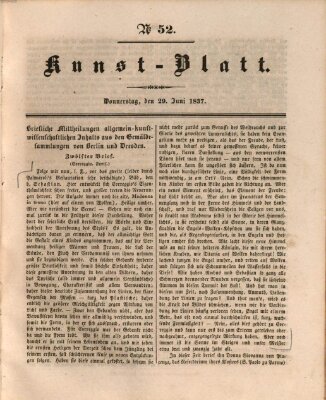 Morgenblatt für gebildete Stände. Kunst-Blatt (Morgenblatt für gebildete Stände) Donnerstag 29. Juni 1837