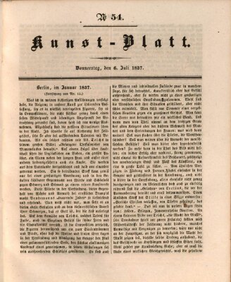 Morgenblatt für gebildete Leser. Kunstblatt (Morgenblatt für gebildete Stände) Donnerstag 6. Juli 1837