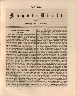 Morgenblatt für gebildete Leser. Kunstblatt (Morgenblatt für gebildete Stände) Dienstag 11. Juli 1837