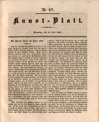 Morgenblatt für gebildete Leser. Kunstblatt (Morgenblatt für gebildete Stände) Dienstag 18. Juli 1837