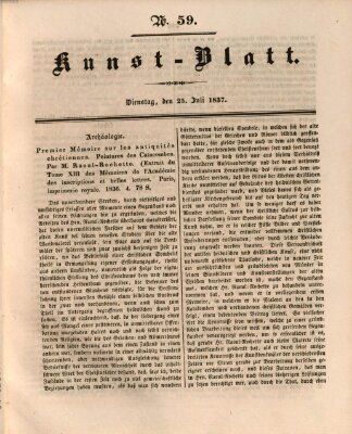 Morgenblatt für gebildete Leser. Kunstblatt (Morgenblatt für gebildete Stände) Dienstag 25. Juli 1837