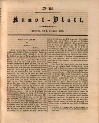 Morgenblatt für gebildete Leser. Kunstblatt (Morgenblatt für gebildete Stände) Dienstag 7. November 1837