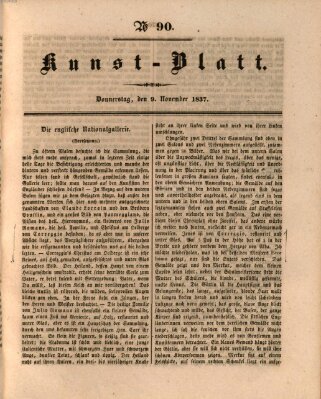 Morgenblatt für gebildete Leser. Kunstblatt (Morgenblatt für gebildete Stände) Donnerstag 9. November 1837