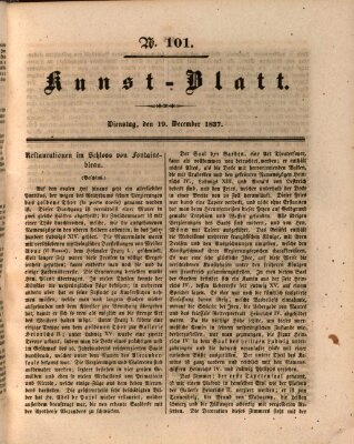 Morgenblatt für gebildete Leser. Kunstblatt (Morgenblatt für gebildete Stände) Dienstag 19. Dezember 1837