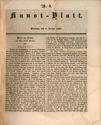 Morgenblatt für gebildete Leser. Kunstblatt (Morgenblatt für gebildete Stände) Dienstag 9. Januar 1838