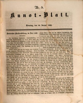 Morgenblatt für gebildete Leser. Kunstblatt (Morgenblatt für gebildete Stände) Dienstag 16. Januar 1838