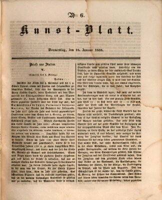 Morgenblatt für gebildete Leser. Kunstblatt (Morgenblatt für gebildete Stände) Donnerstag 18. Januar 1838