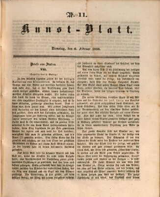 Morgenblatt für gebildete Leser. Kunstblatt (Morgenblatt für gebildete Stände) Dienstag 6. Februar 1838