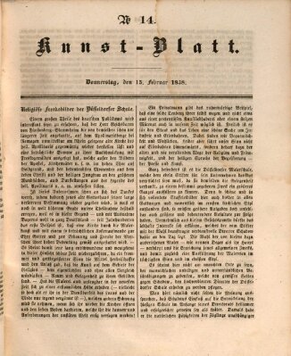 Morgenblatt für gebildete Leser. Kunstblatt (Morgenblatt für gebildete Stände) Donnerstag 15. Februar 1838