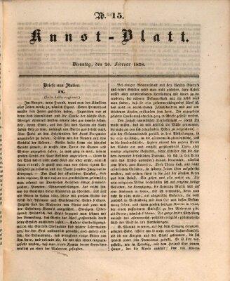 Morgenblatt für gebildete Leser. Kunstblatt (Morgenblatt für gebildete Stände) Dienstag 20. Februar 1838