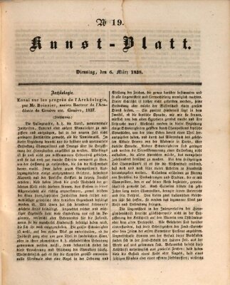 Morgenblatt für gebildete Leser. Kunstblatt (Morgenblatt für gebildete Stände) Dienstag 6. März 1838