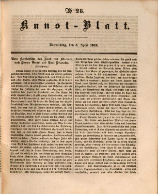 Morgenblatt für gebildete Leser. Kunstblatt (Morgenblatt für gebildete Stände) Donnerstag 5. April 1838