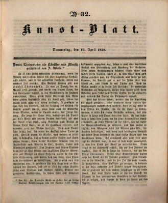 Morgenblatt für gebildete Leser. Kunstblatt (Morgenblatt für gebildete Stände) Donnerstag 19. April 1838