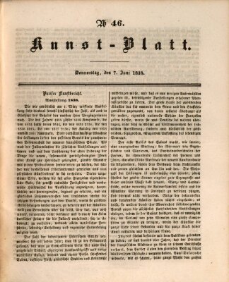 Morgenblatt für gebildete Leser. Kunstblatt (Morgenblatt für gebildete Stände) Donnerstag 7. Juni 1838