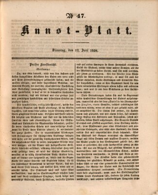 Morgenblatt für gebildete Leser. Kunstblatt (Morgenblatt für gebildete Stände) Dienstag 12. Juni 1838