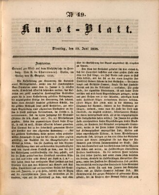 Morgenblatt für gebildete Leser. Kunstblatt (Morgenblatt für gebildete Stände) Dienstag 19. Juni 1838