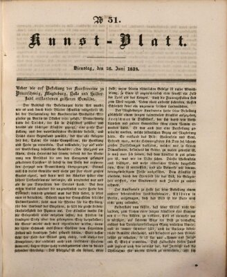 Morgenblatt für gebildete Leser. Kunstblatt (Morgenblatt für gebildete Stände) Dienstag 26. Juni 1838