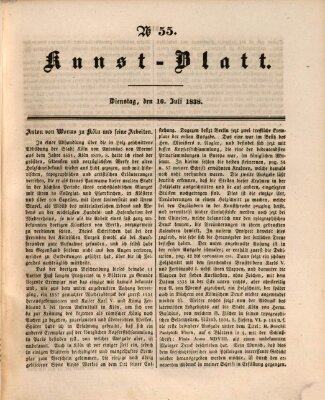 Morgenblatt für gebildete Leser. Kunstblatt (Morgenblatt für gebildete Stände) Dienstag 10. Juli 1838