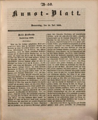 Morgenblatt für gebildete Leser. Kunstblatt (Morgenblatt für gebildete Stände) Donnerstag 19. Juli 1838