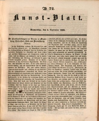 Morgenblatt für gebildete Leser. Kunstblatt (Morgenblatt für gebildete Stände) Donnerstag 6. September 1838