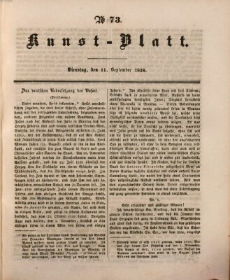 Morgenblatt für gebildete Leser. Kunstblatt (Morgenblatt für gebildete Stände) Dienstag 11. September 1838