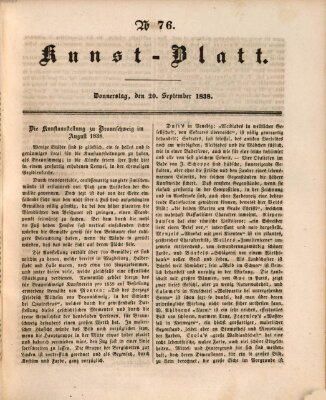 Morgenblatt für gebildete Leser. Kunstblatt (Morgenblatt für gebildete Stände) Donnerstag 20. September 1838