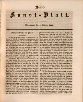 Morgenblatt für gebildete Leser. Kunstblatt (Morgenblatt für gebildete Stände) Donnerstag 4. Oktober 1838