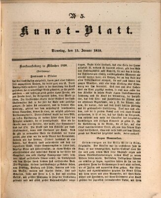 Morgenblatt für gebildete Leser. Kunstblatt (Morgenblatt für gebildete Stände) Dienstag 15. Januar 1839