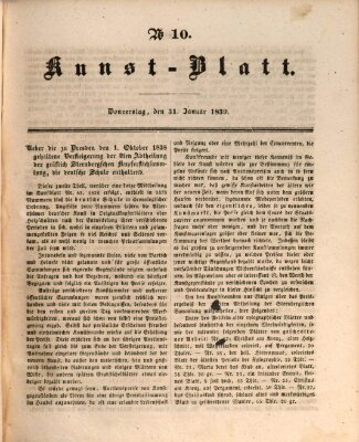 Morgenblatt für gebildete Leser. Kunstblatt (Morgenblatt für gebildete Stände) Donnerstag 31. Januar 1839