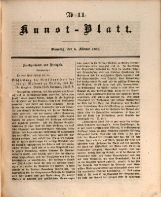 Morgenblatt für gebildete Leser. Kunstblatt (Morgenblatt für gebildete Stände) Dienstag 5. Februar 1839