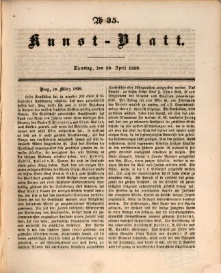 Morgenblatt für gebildete Leser. Kunstblatt (Morgenblatt für gebildete Stände) Dienstag 30. April 1839