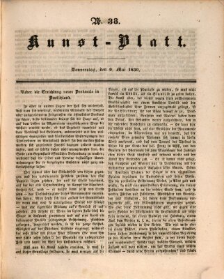 Morgenblatt für gebildete Leser. Kunstblatt (Morgenblatt für gebildete Stände) Donnerstag 9. Mai 1839