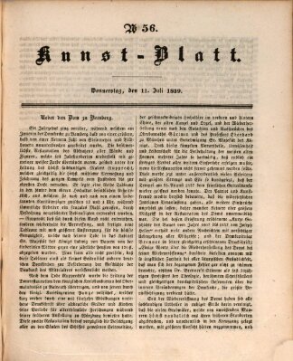 Morgenblatt für gebildete Leser. Kunstblatt (Morgenblatt für gebildete Stände) Donnerstag 11. Juli 1839