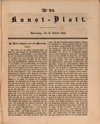 Morgenblatt für gebildete Leser. Kunstblatt (Morgenblatt für gebildete Stände) Donnerstag 17. Oktober 1839